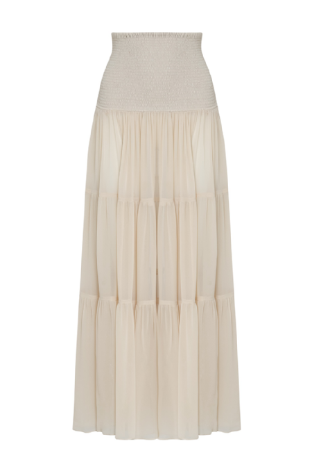 Jilili Silk Skirt Ecru