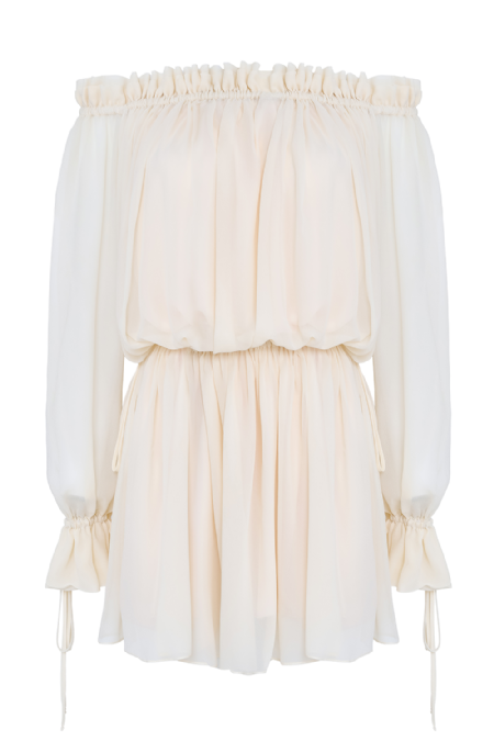 Jenaca Silk Dress Ecru