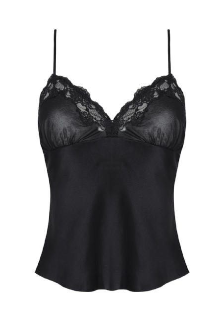 Junix Silk Tank Top Black