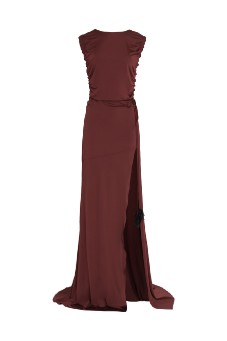 Jinca Knit Dress Dark Brown