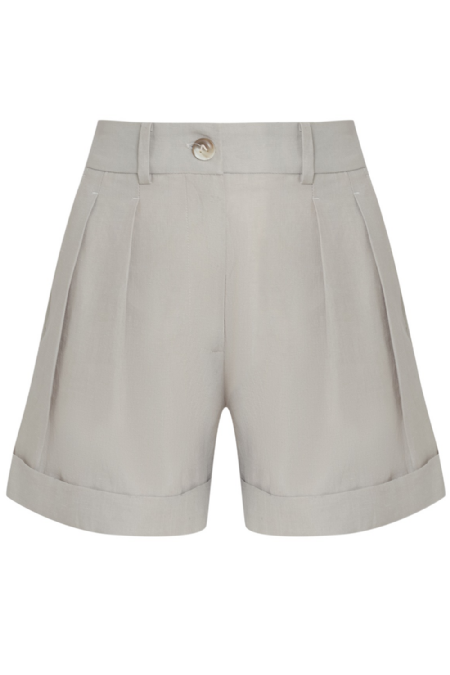 Jideiro Linen Shorts Ecru