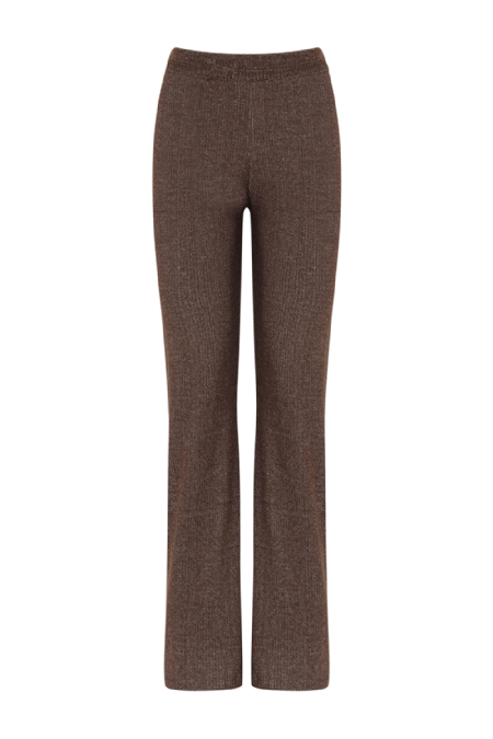 Layami Knitted Pants Melange Brown
