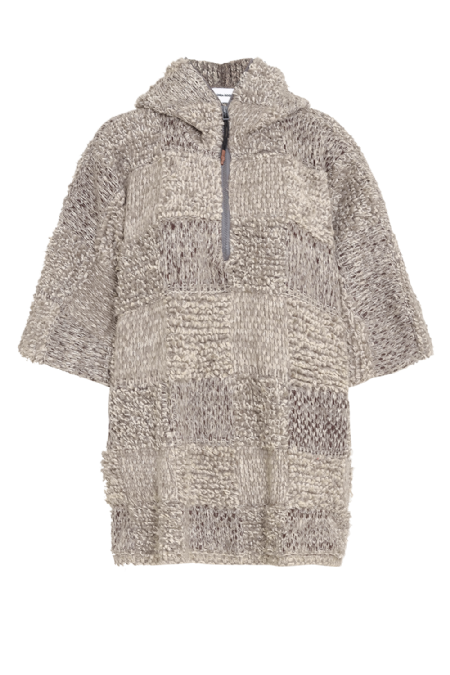 Lizat Knitted Poncho Melange Gris