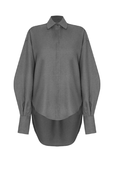 Auction Wool Shirt Gris Mélangé