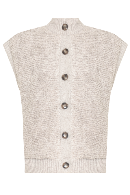 Lurly Knitted Vest Ecru