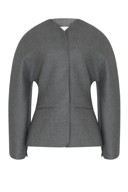 Laurentina Wool Blazer Gris Mélangé