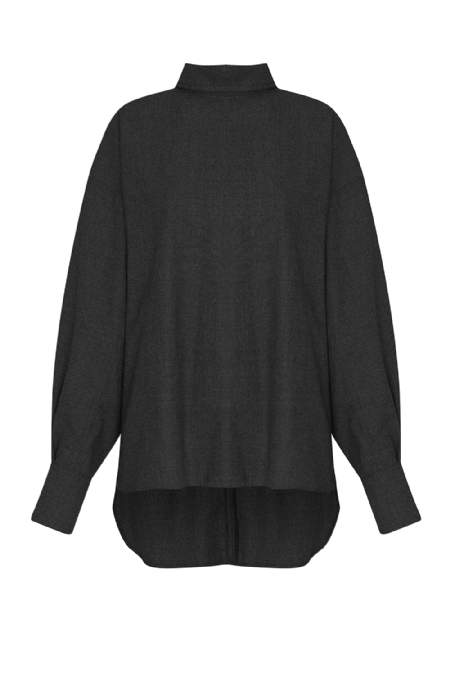 Lunna Wool Blouse Black