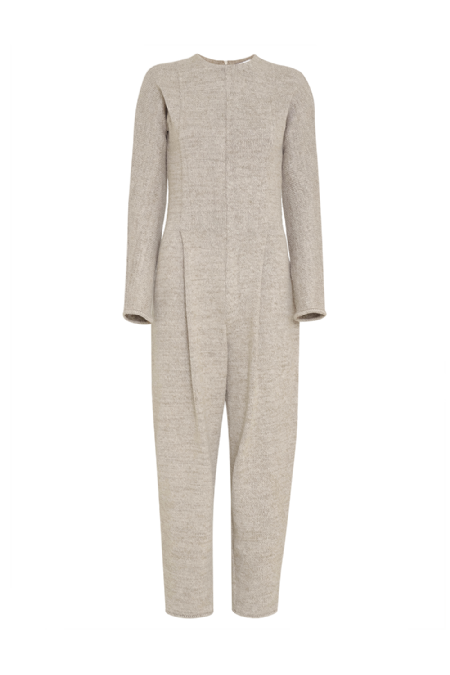Lilac Knit Jumpsuit Taupe Gris