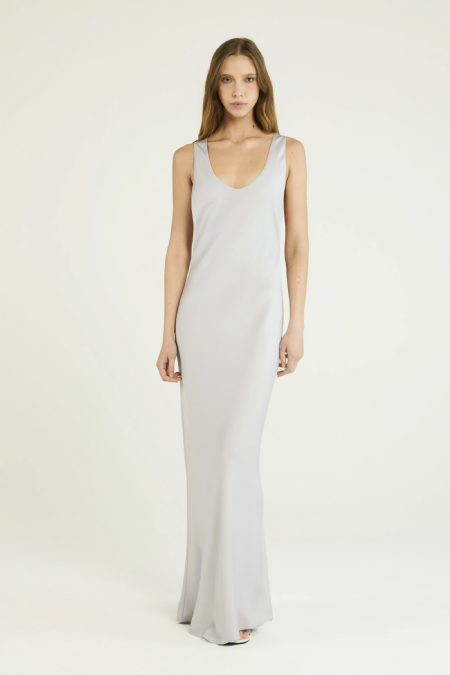 Jeni Crepe Dress Silver
