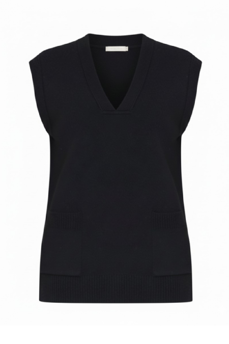 Lorena Knitted Vest Black