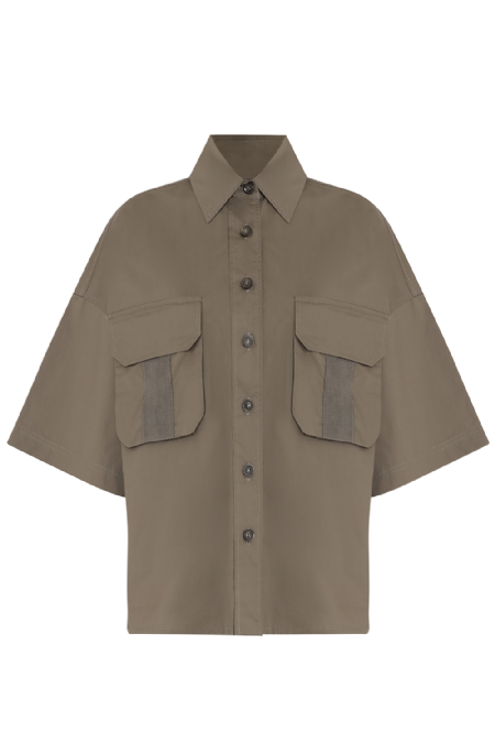 Junge Tricoline Shirt Funghi