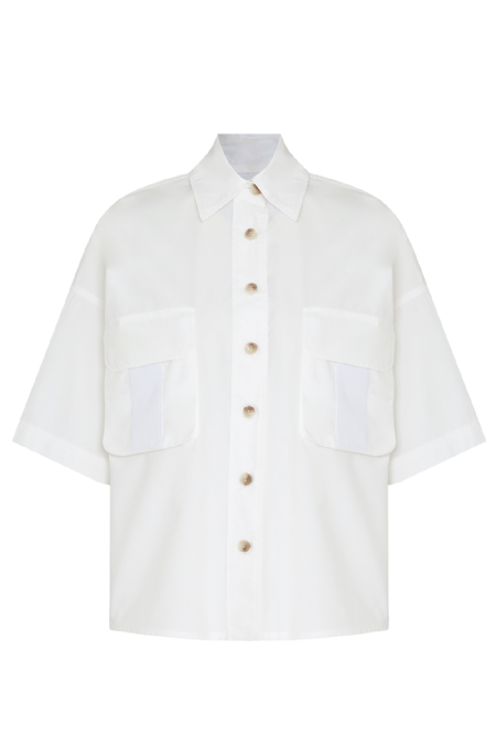 Junge Tricoline Shirt Off White
