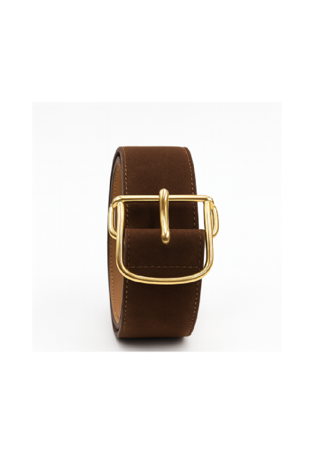 Lolem Suede Belt Ebene Brown-Gold