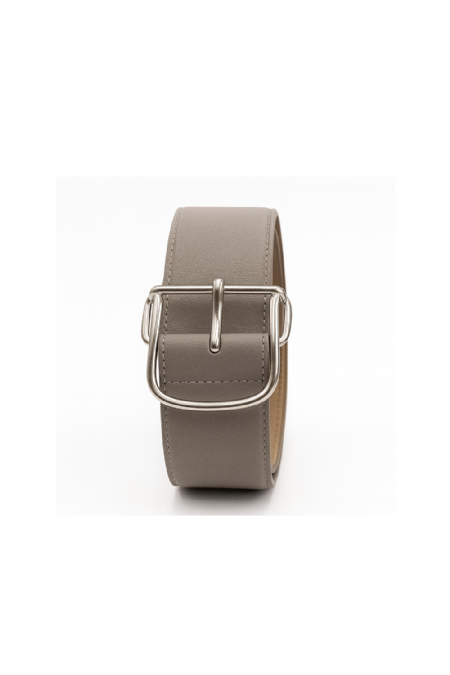 Lolem Suede Belt Mink Gray-Silver