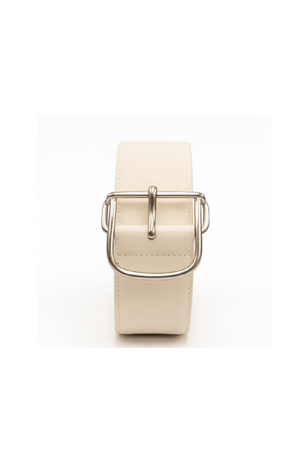 Lolem Suede Belt Ecru-Silver