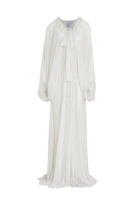 Jaciti Silk Dress White
