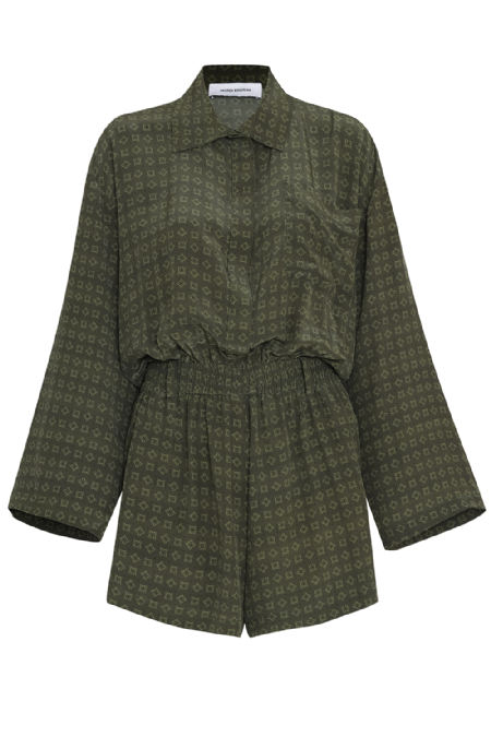 Jassi Silk Jumpsuit Olive
