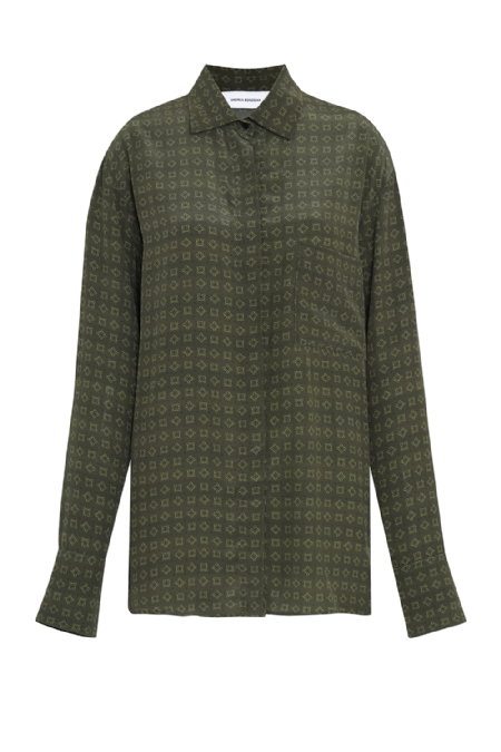 Jinil Silk Shirt Olive