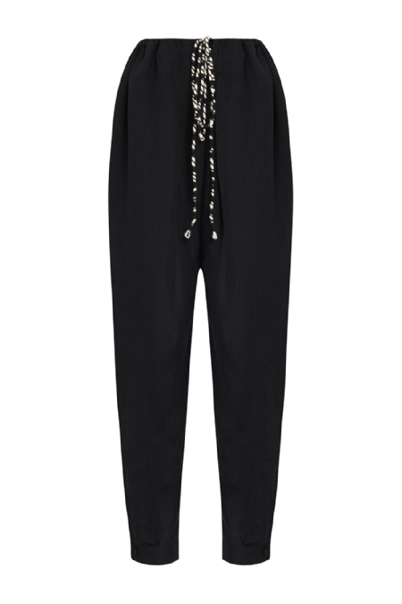 Juvit Linen Pants Black
