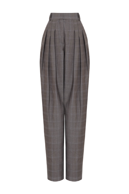 Liana Wool Pants Brown - Blue