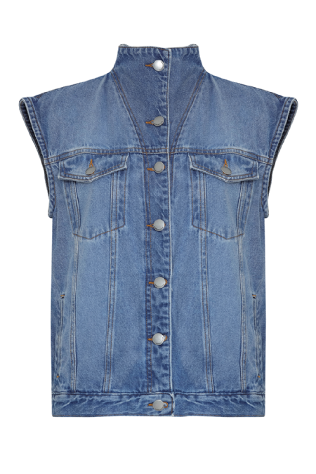 Lionel Denim Vest  Medium Blue 