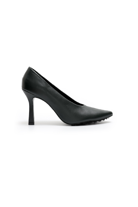 Leather Pump With Strap Deep Green