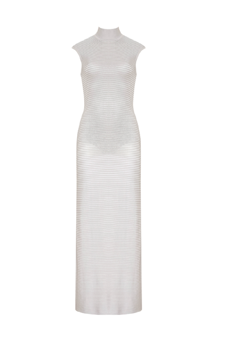 Liquid Knit Dress Silver