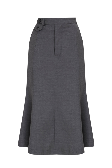 Lauren S Wool Skirt Gris Mélangé