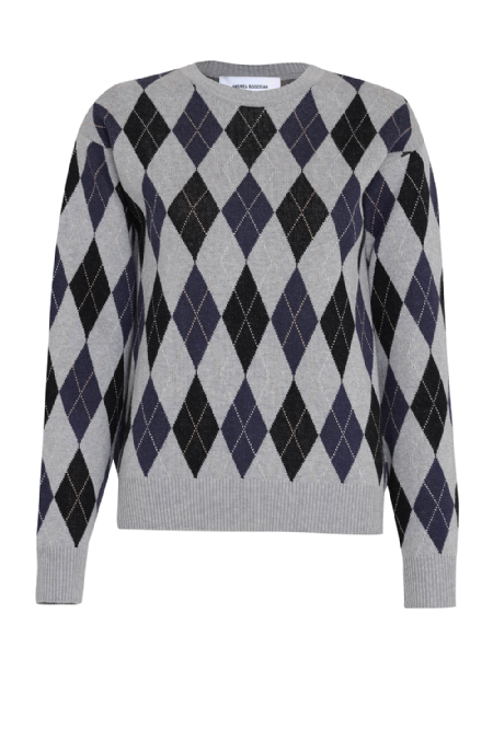 Lyge Knit Blouse Gris-Navy