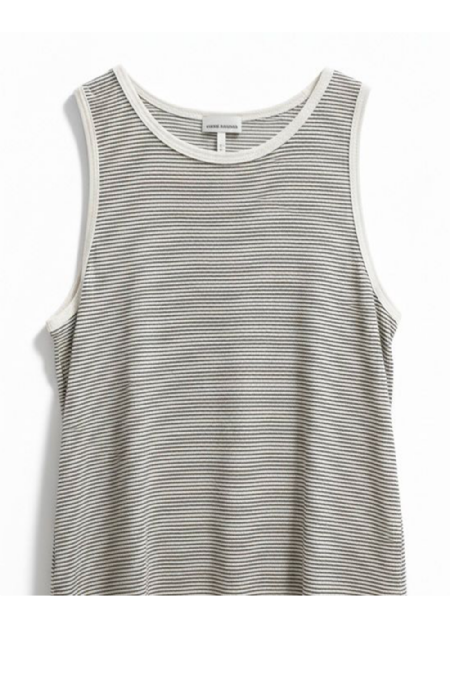 Jilloana Knit Tank Top Black - White