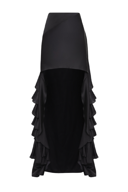 Lorango Satin Skirt Black