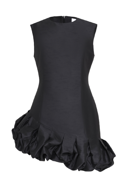 Luigi Shantung Dress Black
