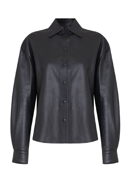 Lopessa Leather Shirt Black