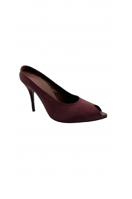 Satin Julep Pump Aubergine