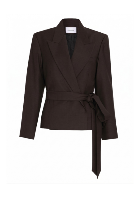 Livia Wool Blazer Deep Brown