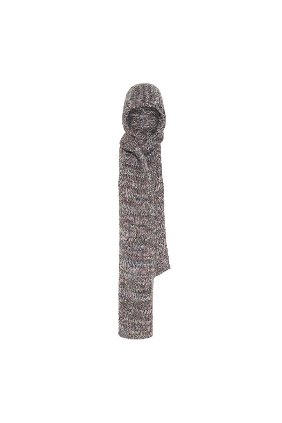 Licio Knitted Hood Gris-Wine