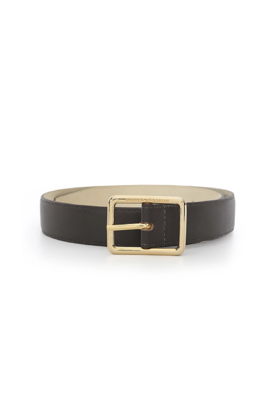 Jarount Leather Belt Deep Brown
