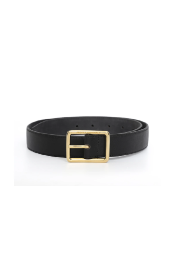 Jarount Leather Belt Black-Gold