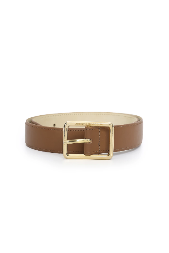 Jarount Leather Belt Almond