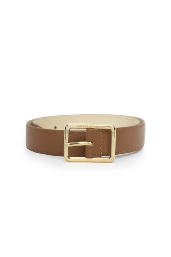 Jarount Leather Belt Almond