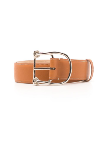 Leather Belt Ferras I Brown-Niquel