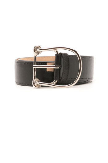 Leather Belt Ferras I Black-Niquel