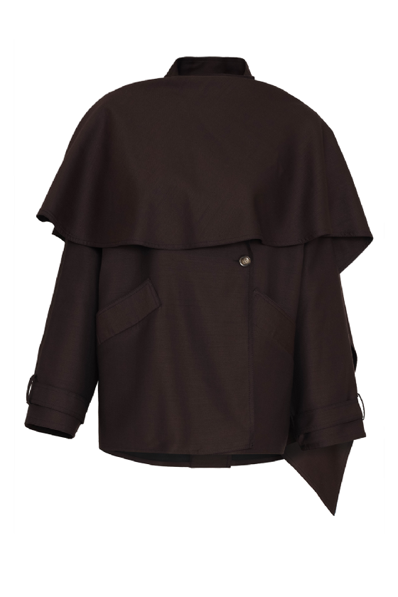 Lalata Wool Blouse Deep Brown