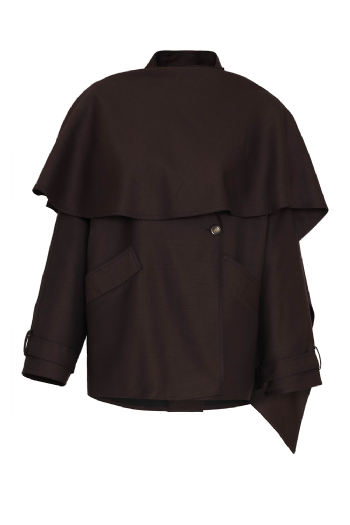 Lalata Wool Blouse Deep Brown