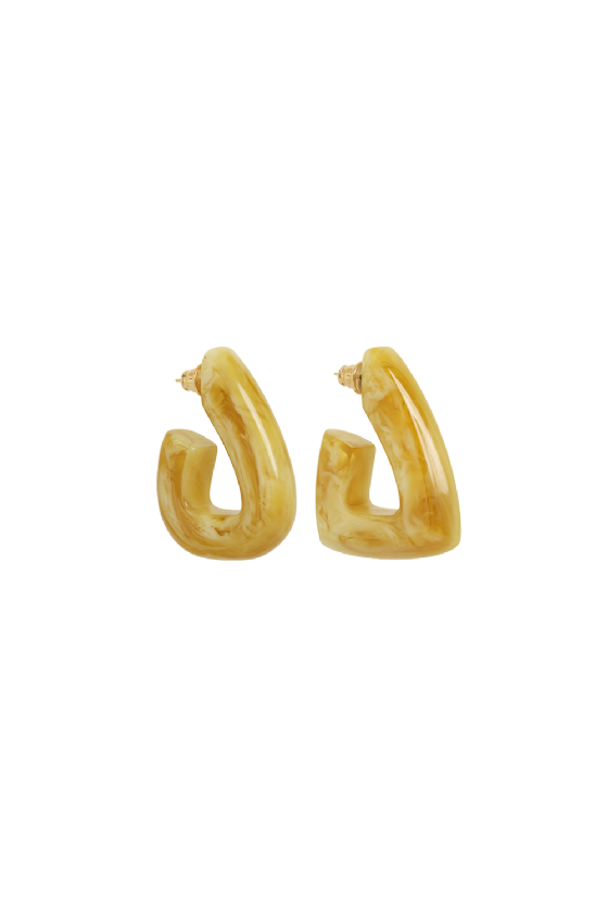 Juma Resin Earrings  Ocre 