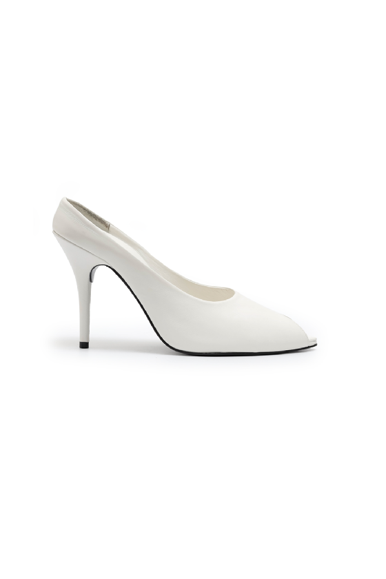 Lulep Leather Pump Off White