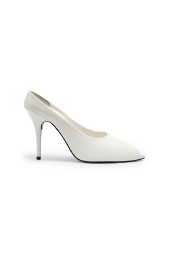 Lulep Leather Pump Off White