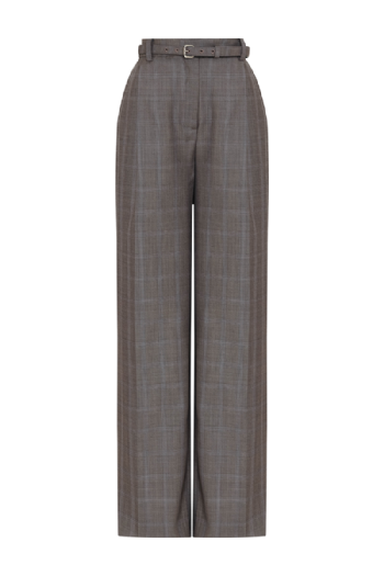 Loe Wool Pants Brown - Blue