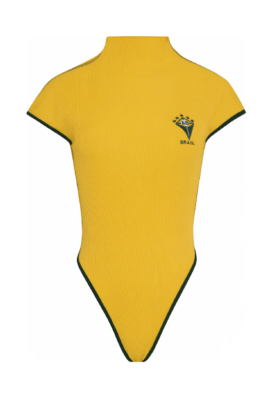 Body Mesh Rib P Brazil Yellow-Green