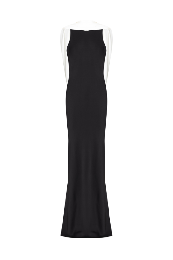 Limoges Crepe Dress Black-Off White